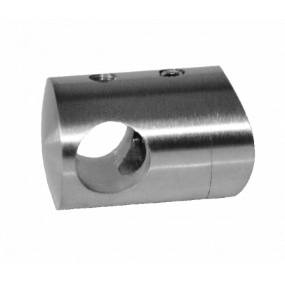 Držiak tyče ø 12mm na trubku ø 48.3mm (30x22mm), brúsená nerez K320 /AISI304