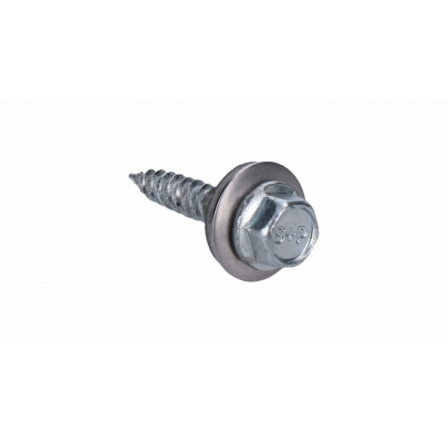 Samozávrtná skrutka bimetalová, 4.5x25mm, s podložkou s priemerom 14mm, pre plechy do 2mm