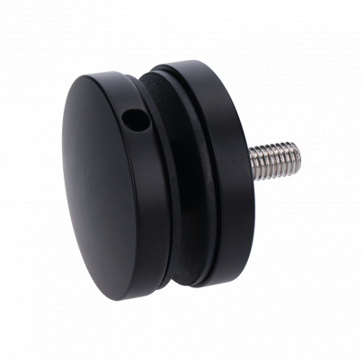 Svorka na sklo 8-16mm, brúsená AISI304, farba: čierna