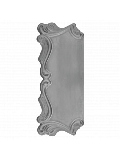 Štít 315x135x3mm bez otvorv, zdobený, obojstranný