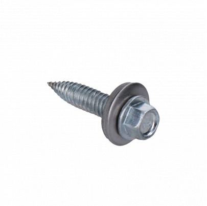 Samozávrtná skrutka bimetalová, 6x25mm, s podložkou s priemerom 16mm, pre plechy do 2mm
