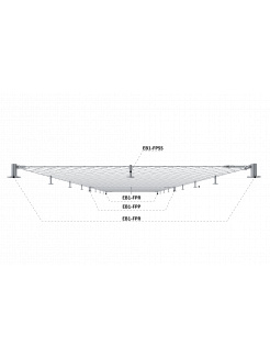 Set pre fasádnu lankovú stenu, rozmer: 3.0x25m, odsadenie od steny: 100mm, Nerez - kombinácia AISI 304 a 316. Obsahuje potrebné množstvo komponentov
