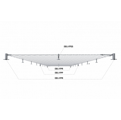 Set pre fasádnu lankovú stenu, 3.0x25m, odsadenie: 100mm