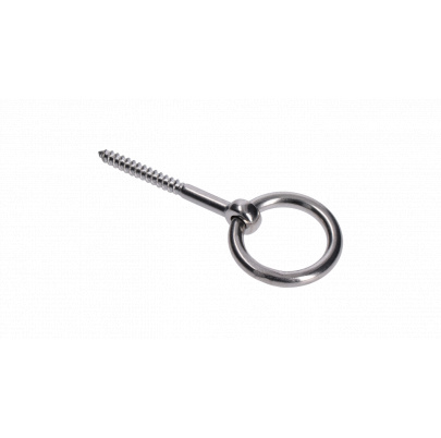 Nerezová skrutka s kruhom, závit do dreva, AISI316, 60mm
