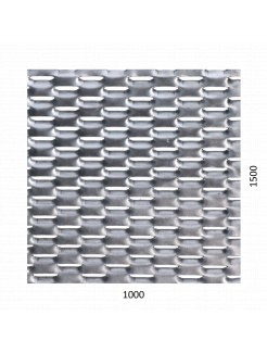 Ťahokov Fe, oko: 47x18mm, mostík: 8mm (1000x1500x1,5mm), orientácia oka: rozmer oka 47mm je rovnobežná s rozmerom tabule 1000mm