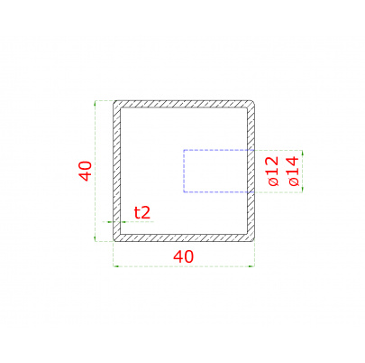 Nerezový stĺp, vrchné kotvenie, 6-dierový koncový