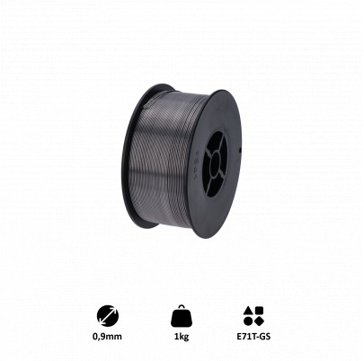 Drôt zvárací FLUX - 0.9mm, 1kg, Metóda: MIG (Flux / FCAW)