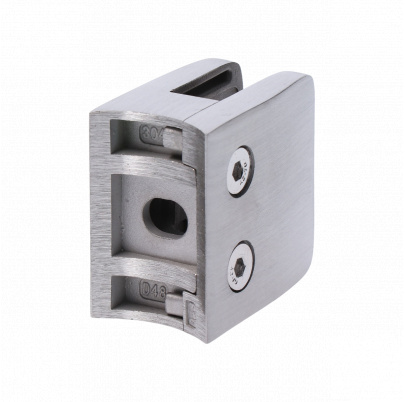 Svorka na trubku ø42.4mm, sklo 8-12.76mm,brúsená AISI304