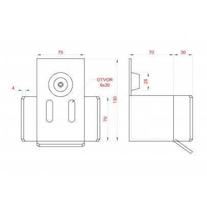 Samonosný systém 60x60x4mm posuvnej brány do 150kg/4m otvor (W39/60Zn 6m pozinkovaný profil, 1x W-SET60F)