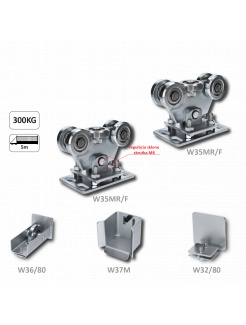 Set bez profilu pre samonosný systém, (2x W35MR/F, 1x W32/80, 1x W36/80, 1x W37M)