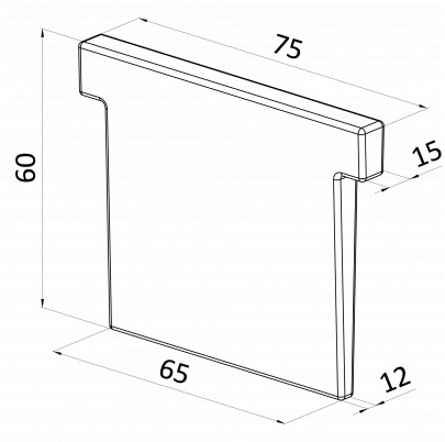 Klin plastový, zelený, sklo 12.76mm ku AL. kotviacemu profilu