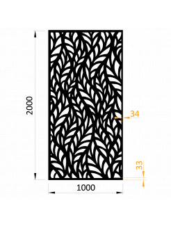 Plech vzor 1295, 1000x2000x2,5mm, bez povrchovej úpravy