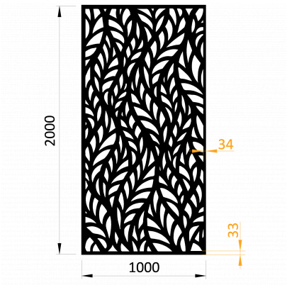 Plech vzor 1295, 1000x2000x2,5mm, bez povrchovej úpravy