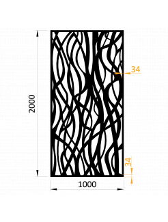 Plech vzor 1264, 1000x2000x2,5mm, bez povrchovej úpravy