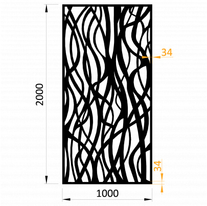 Plech vzor 1264, 1000x2000x2,5mm, bez povrchovej úpravy