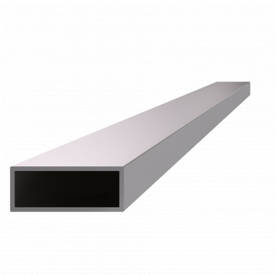 Profil uzatvorený 50x20x2.0mm, cena za 1ks (3m), brúsená nerez K320 /AISI304