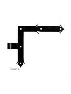 Kovanie ozdobné, 250x290mm, pre čap  14mm, povrch čierny lak