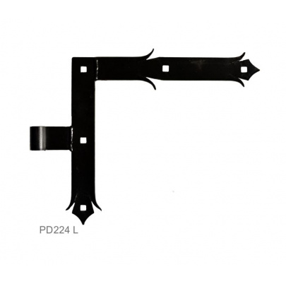 Kovanie ozdobné, 250x290mm, pre čap  14mm, povrch čierny lak
