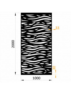 Plech vzor 1018, 1000x2000x2,5mm, bez povrchovej úpravy