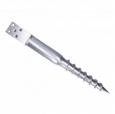 Zemná skrutka / zemný vrut - pätka U, 100x900mm, zinková farba