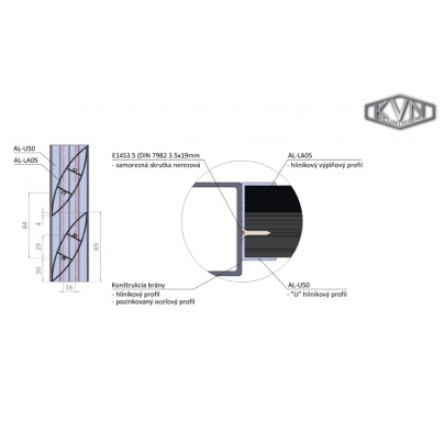 Poškodený profil 100x24.5mm, L-6000mm, bez povrchovej úpravy