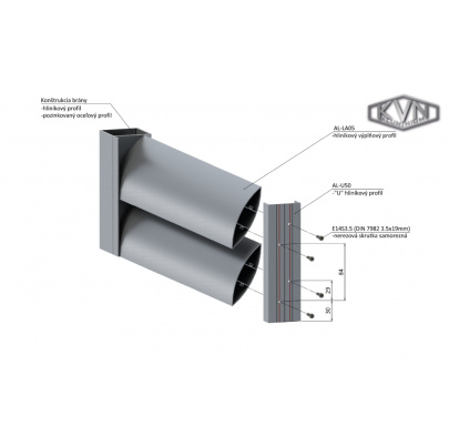 Poškodený profil 100x24.5mm, L-6000mm, bez povrchovej úpravy