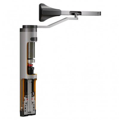 LOCINOX® VERTICLOSE-2 - hydraulický zatvárač s klznou lištou, pre krídlové bránky do 150 kg