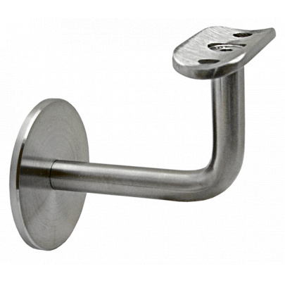 Držiak madla ø42.4mm na stenu, brúsená nerez AISI304