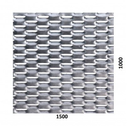 Ťahokov Zn, oko: 47x18mm, mostík: 8mm (1500x1000x1,5mm), orientácia oka: rozmer oka 47mm je rovnobežná s rozmerom tabule 1500mm