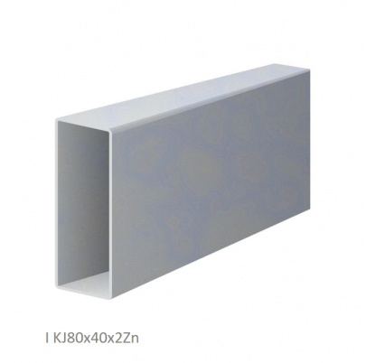 Uzavretý profil 80x40x2mm, zinkovaný DX51D+Z100, hladký L=3000mm, cena za kus