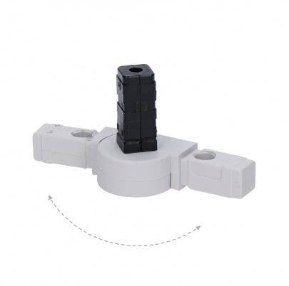 Plastová spojka - 180° rohový kus do profilu 20x20x1.5