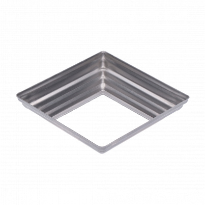 Krytka plechová, 108x108x29mm, diera:62x62mm, výlisok
