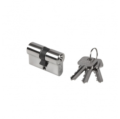 LOCINOX® cylindrická vložka EURO 23/23mm, niklová, 3 kľúče, skrutka M5x65mm