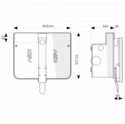 UNDERKIT sada pre krídlovú bránu do 3m/krídlo