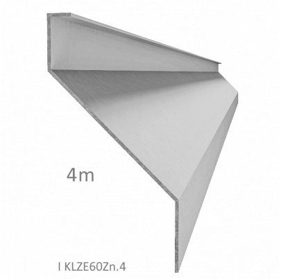 Z-profil lamela 4000mm, pozink s vystuženou hranou 10mm kus