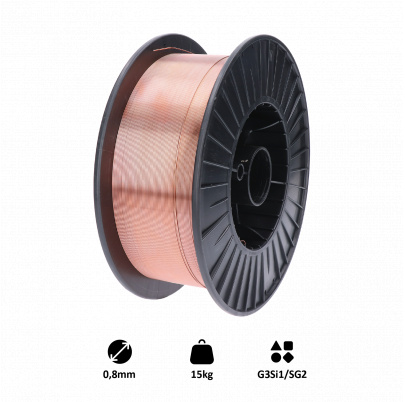 Drôt zvárací 0,8mm-MIG/MAG(CO2), G3Si1/SG2, 15kg