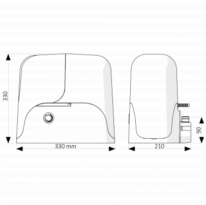 SUN KIT pre protichodné posuvné brány do 400 + 400kg