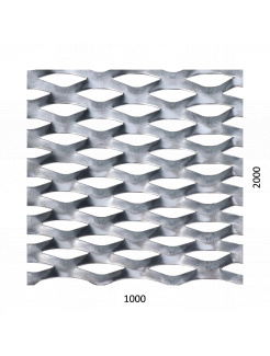 ťahokov Fe kosoštvorcové oko: 62x25mm, mostík: 9mm (1000x2000x1,5mm)