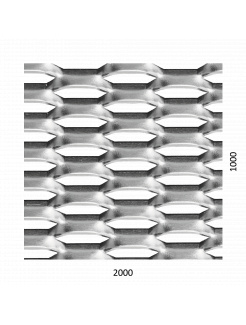 Ťahokov Al, kosoštvorcové oko, mostík: 5mm, 2000x1000x2mm