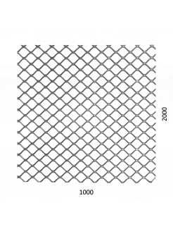 ťahokov Fe štvorcové oko: 20x15mm, mostík: 1,7mm (1000x2000x1,5mm)