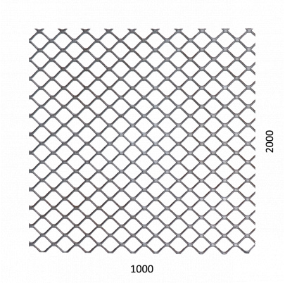 Ťahokov Fe štvorcové oko: 20x15mm, mostík: 1,7mm (1000x2000x1,5mm)