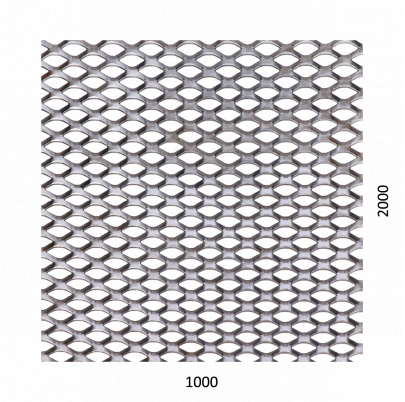 Ťahokov Fe kosoštvorcové oko: 22x12mm, mostík: 3mm (1000x2000x2mm)