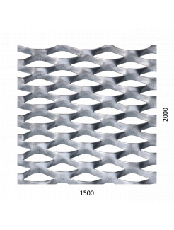 ťahokov Fe kosoštvorcové oko: 62x25mm, mostík: 9mm (1500x2000x1,5mm)