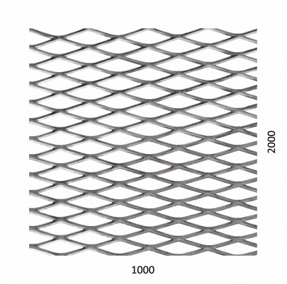 Ťahokov Fe kosoštvorcové oko: 42x14mm,  (1000x2000x1,5mm)