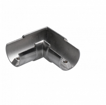 Spojka - koleno 90°, lepený spoj, brúsená nerez AISI304
