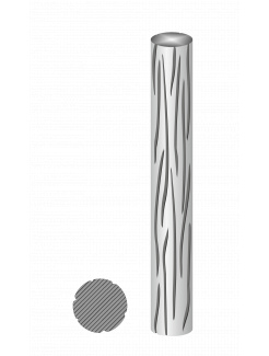 DOPREDAJ! Tyč kruhová plná 10-12mm, čierna S235, zdobená-vzor réva L=1100mm,