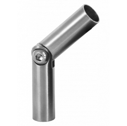 DOPREDAJ! Spoj nastaviteľný ø 12mm (0-60°) s kĺbom, brúsená nerez K320 /AISI316