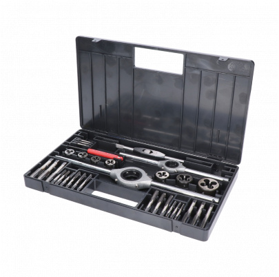 Súprava závitorezných nástrojov M1-II  NO, závitníky M3-M12, závitové kruhové čeľusti M3-M12, vratidlo 2.5-7.1mm, vratidlo na závitníky 25 a 38mm