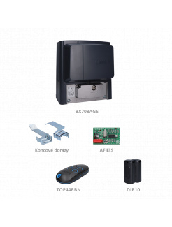 CAME BX708 STRONG ATOMO sada pre posuvnú bránu do 800kg, 1x BX708AGS (230V, 520W, 800N), 1x ZBX7N, 1x AF43S, 1x TOP44RBN, 1 pár DIR10