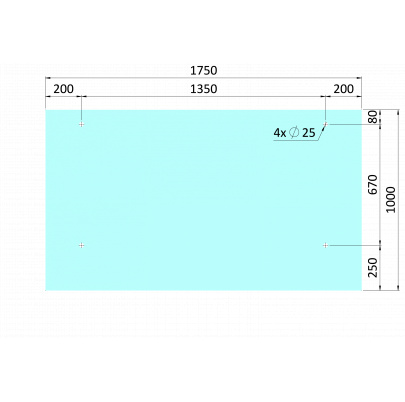 Transparentné ESG/VSG sklo, 1000x1750mm, t-12.76mm